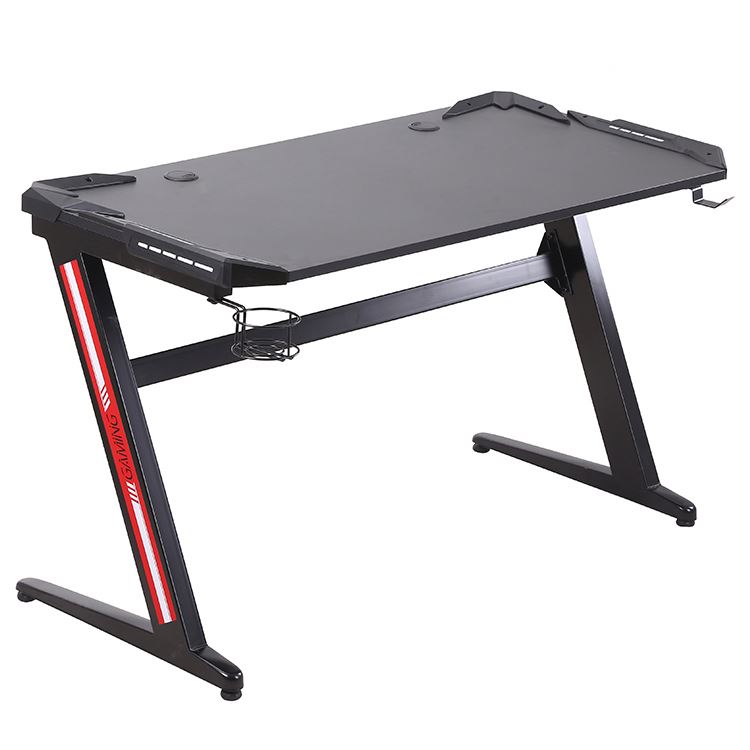 Black metal frame modern simple style study table PC desk gaming desk computer table
