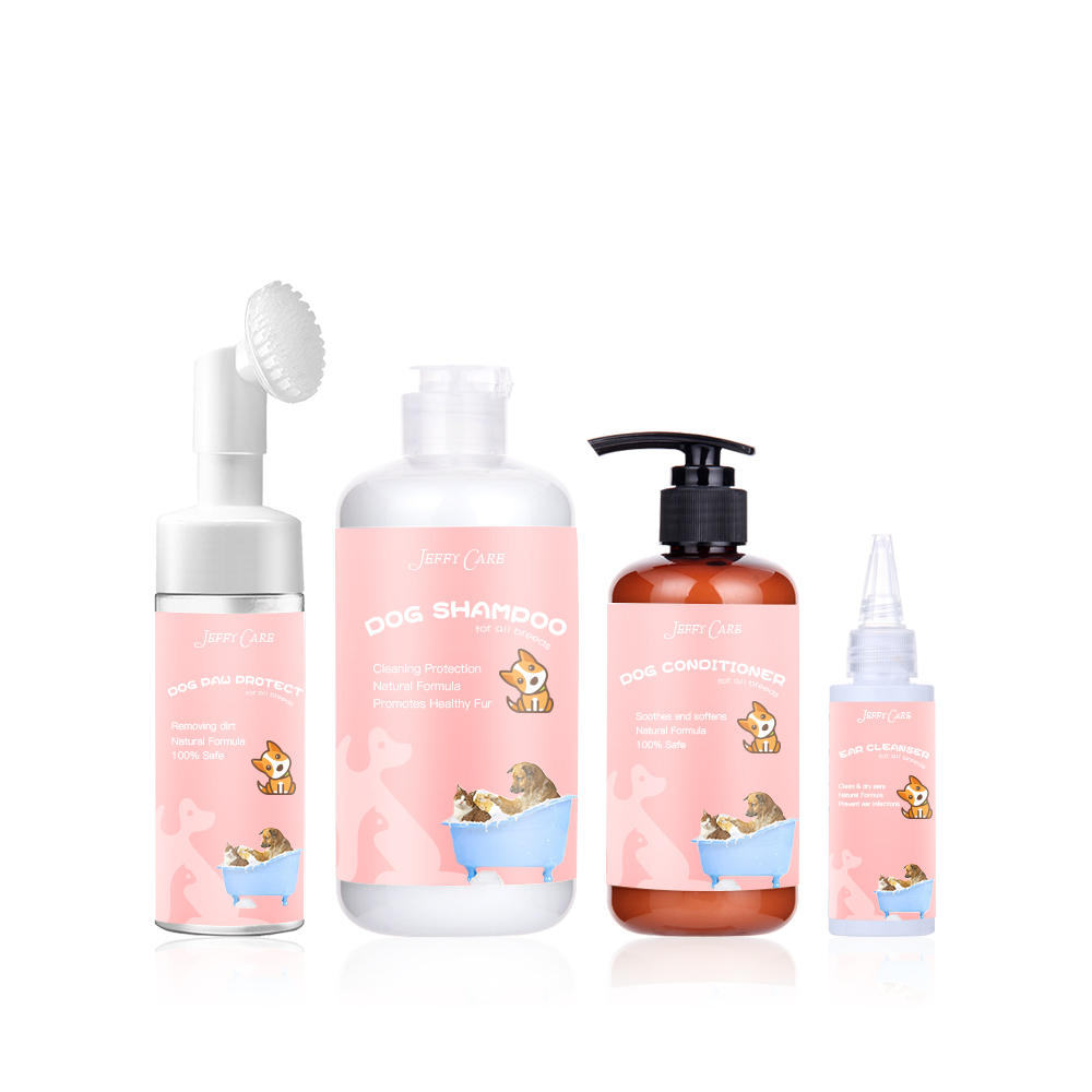 Dogs Care Set Pet Cleaning & Grooming Products For Dog Natural Ingredients Shampoo Conditioner Paw Protect Ear cleanser