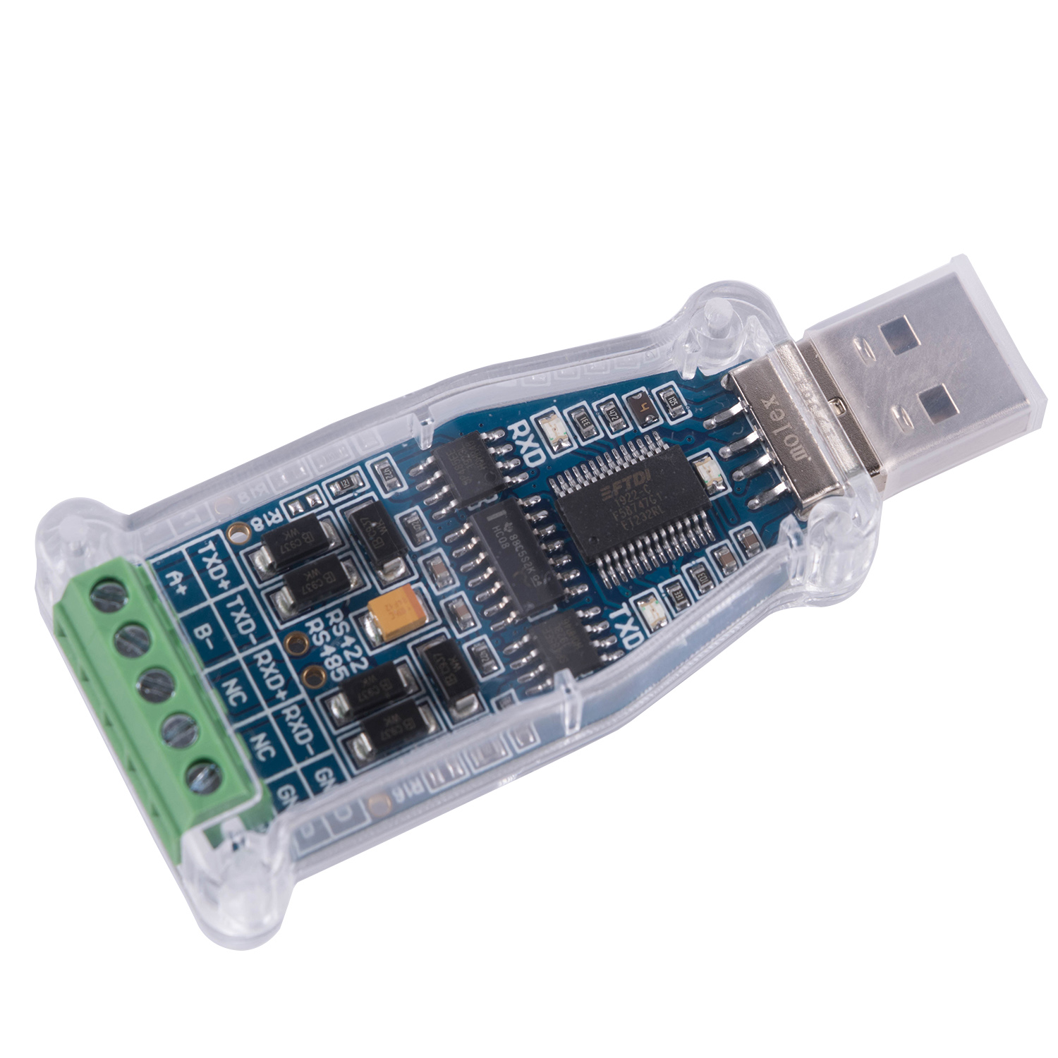 Чип FTDI с поддержкой Win10 USB на 6-контактный клеммный блок RS485 RS422 преобразователь последовательный адаптер