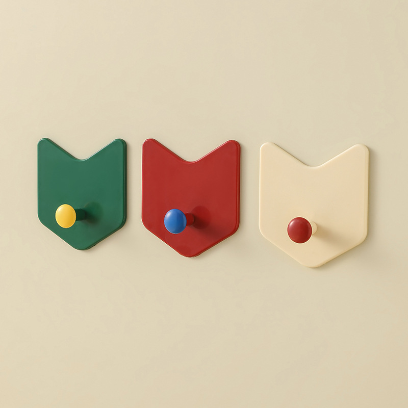 JAYA Colored Arrowhead Hooks No-punch Rag Plug Plastic hook For Kids Bathroom Creative Wall Hanging Key hook