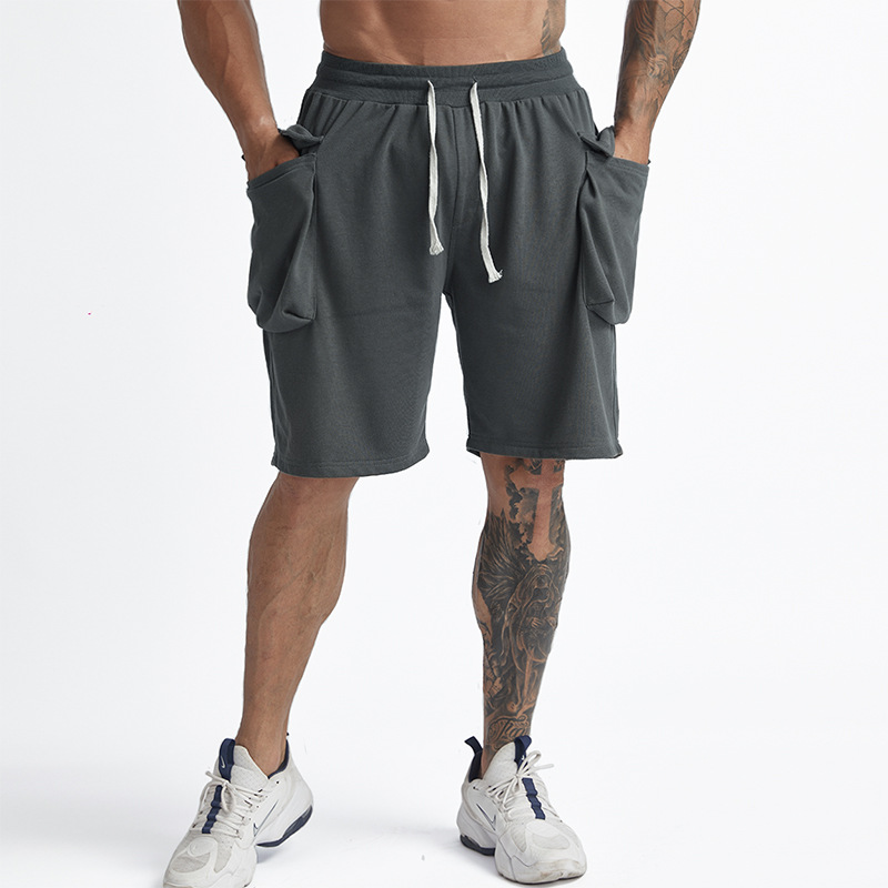 New Arrival Leisure Shorts Men's Loose Style Oversize Solid Color Cotton Multi Pocket Men Shorts