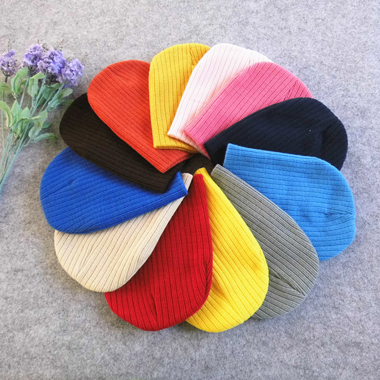 Toddler Baby Candy Knitted Hats Caps Girl Boy Cute Fall Winter Stretchy Beanie Hat warm Headwear 13Colors