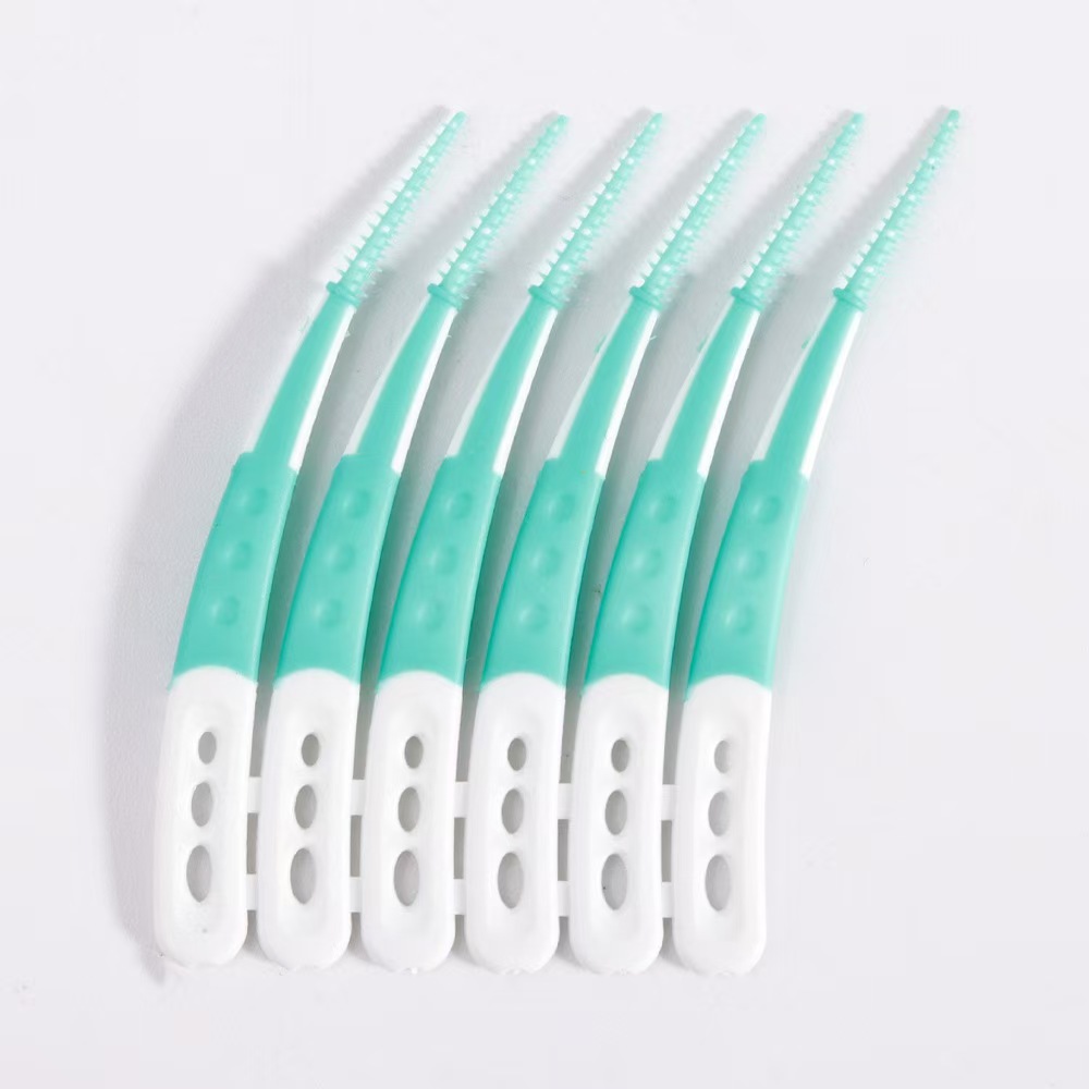 High quality silicone toothpick oral care silicone interdental brush