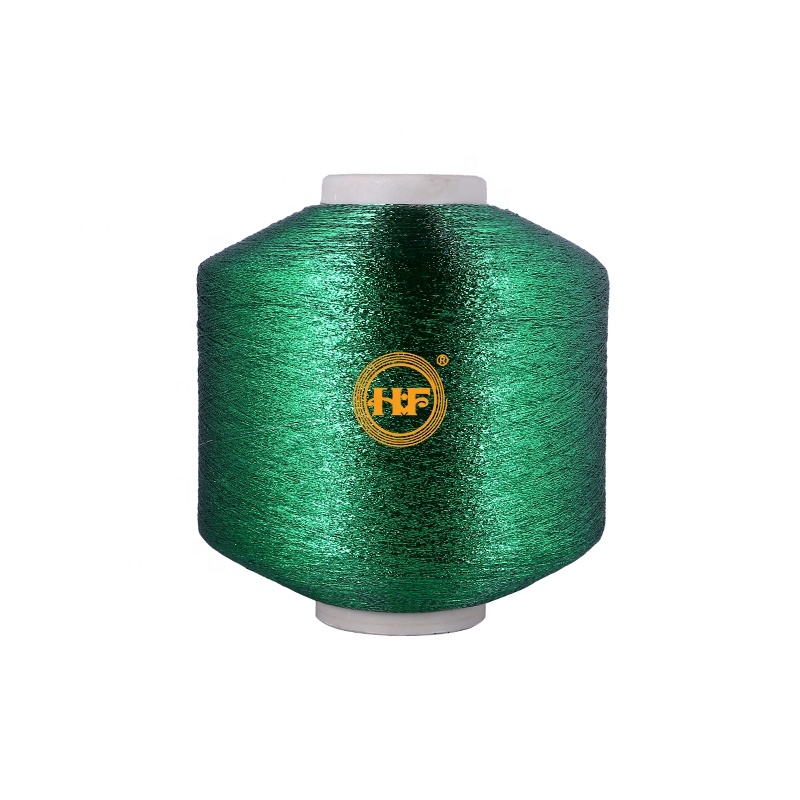 MX Type green metallic yarn Lurex polyester yarn