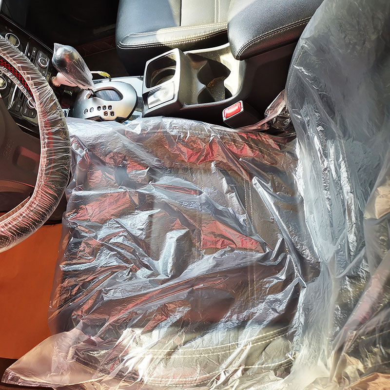 Одноразовые чехлы на сиденья автомобиля HDPE/LDPE с индивидуальным принтом