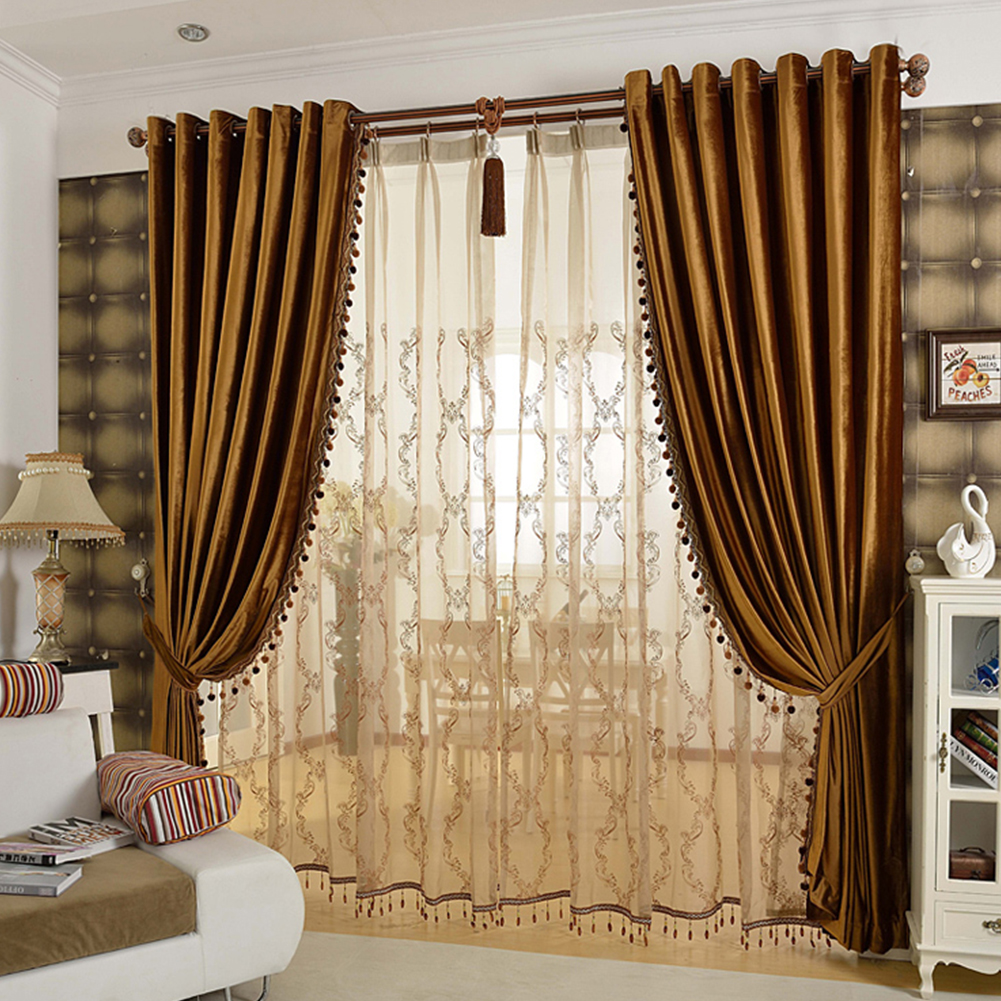 Занавески Valance, роскошные готовые бархатные шторы cortinas в европейском стиле для гостиной