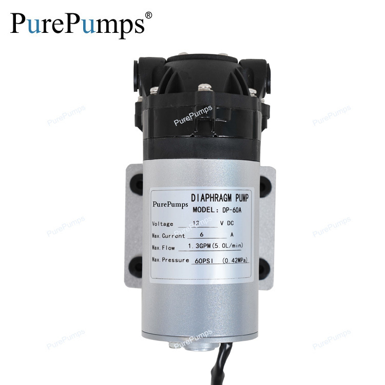 60Psi 12v 1.3 gallons per min food and beverage industry high pressure water booster pump without pressure switch