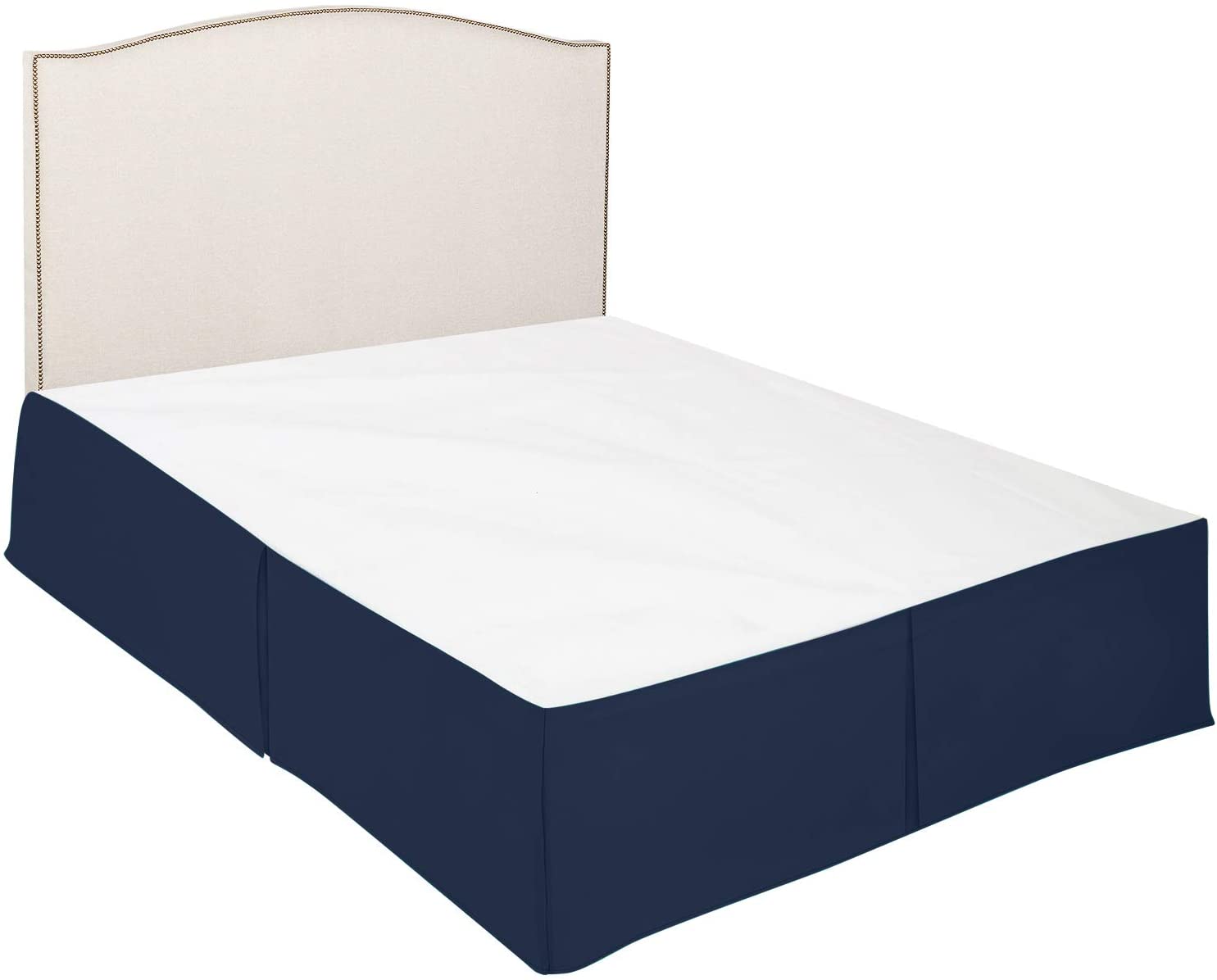 Bed Skirt Anti-Static Premium 120gsm Thick Microfiber Hotel Quality Pleated Dust Ruffle Wrap Around 15 inch