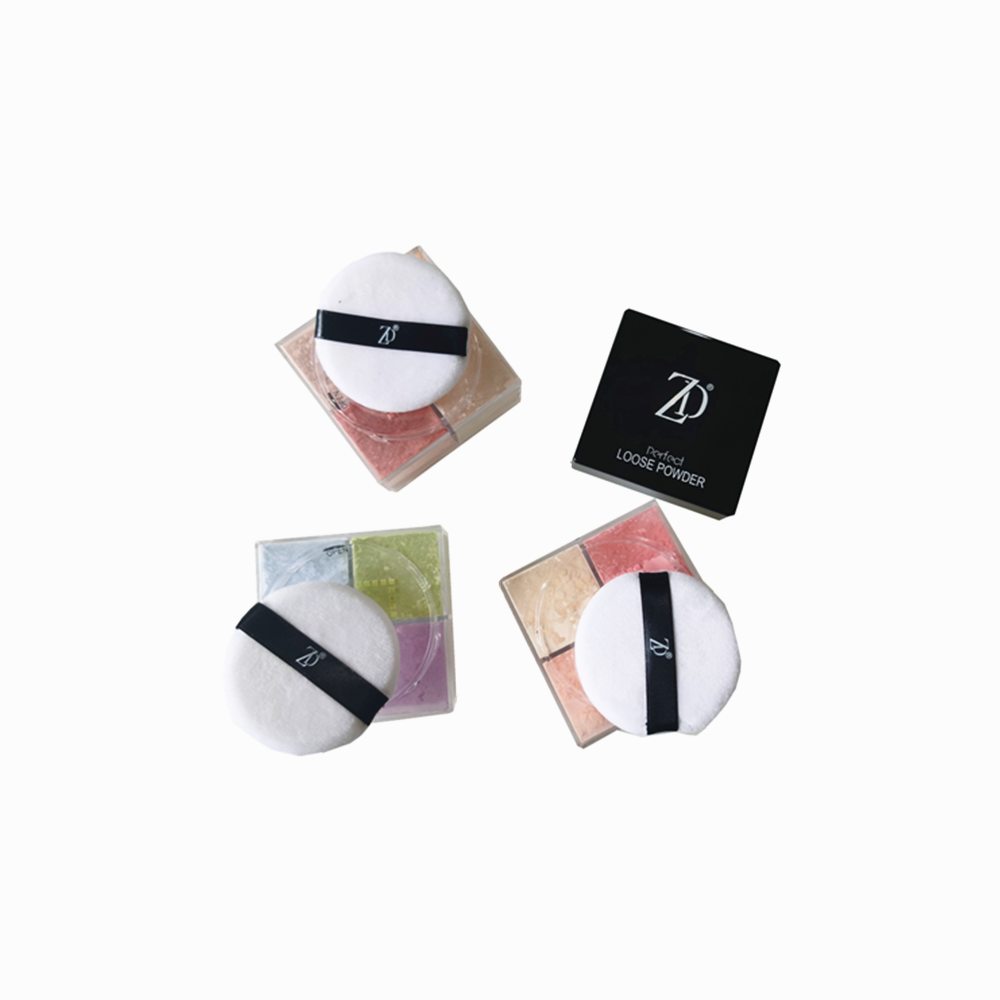 New style square box makeup loose powder glittering shimmering setting face powder