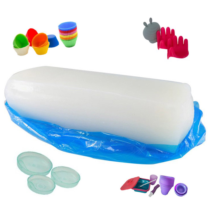 Spot wholesale Fumed Silica Rubber Hardness 80 Shore A Food grade raw material silicone rubber Transparent solid