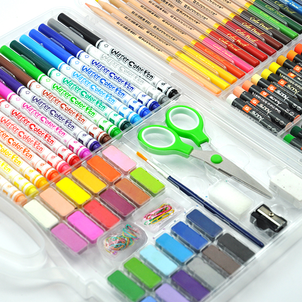 SUNNY 138 pieces non toxic deluxe art supplies set for kids Toddlers Children painting Amazon seller