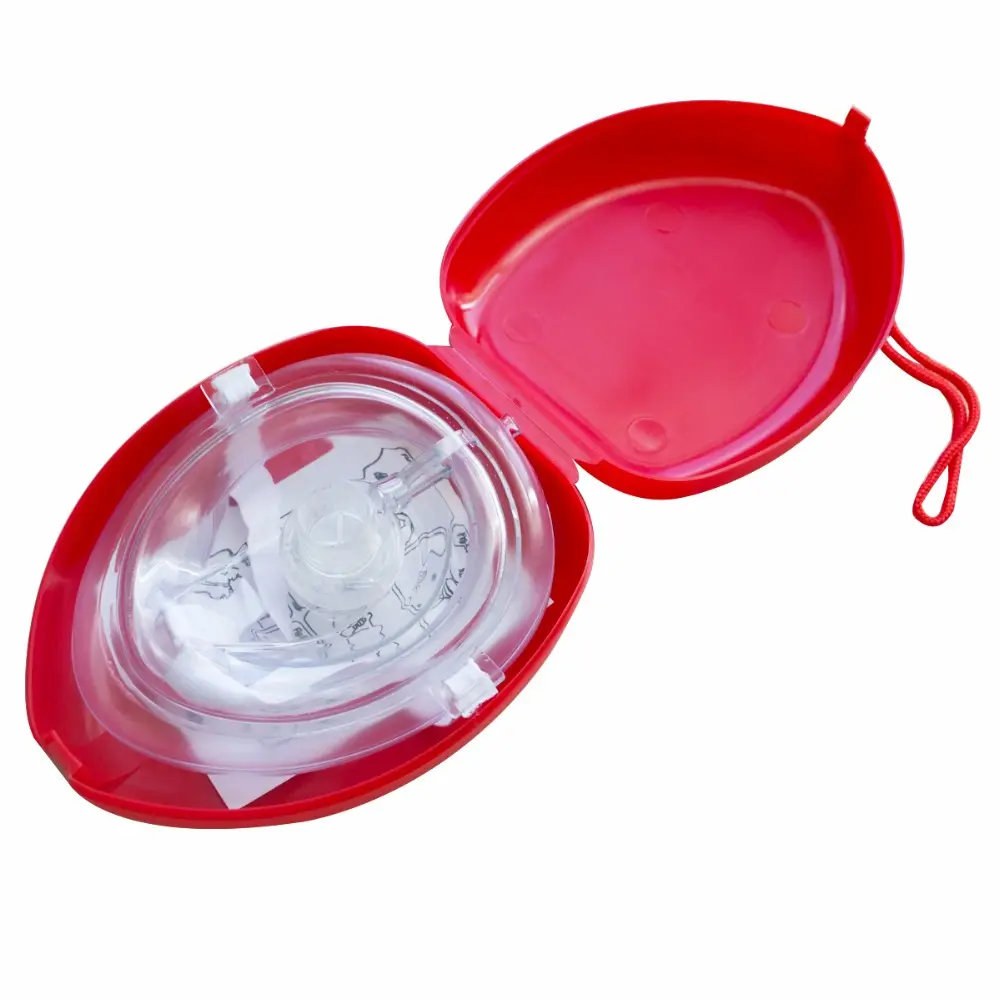 Красная спасательная маска, карманный реаниматор, односторонний клапан, защитная маска для лица