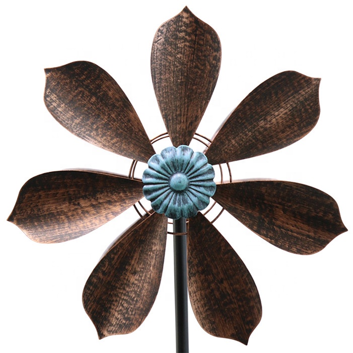 Hourpark wind spinner metal helix spiral mandala flower tail wholesale wind spinner