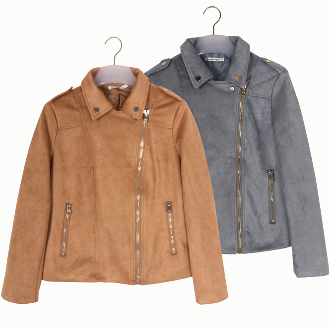 Wholesale Inventory Stock Lots Women Jacket Sueded Long Sleeve Cardigan For Women