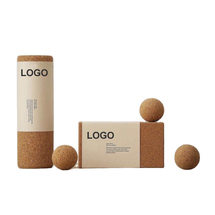 Eco-friendly Yoga Custom Logo Eco Friendly Multi Function Wooden Durable Cork Yoga Block
