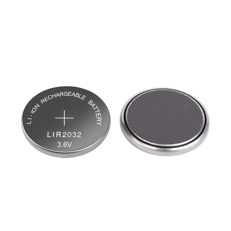 LIR2032 rechargeable button battery 3.6V high quality lithium battery for high quality electronic digital equipment