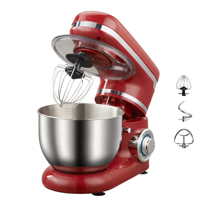 Artisan Design Series 5 Qt. Tilt-Head Red Stand Mixer Dough Cake Food Processors Machine