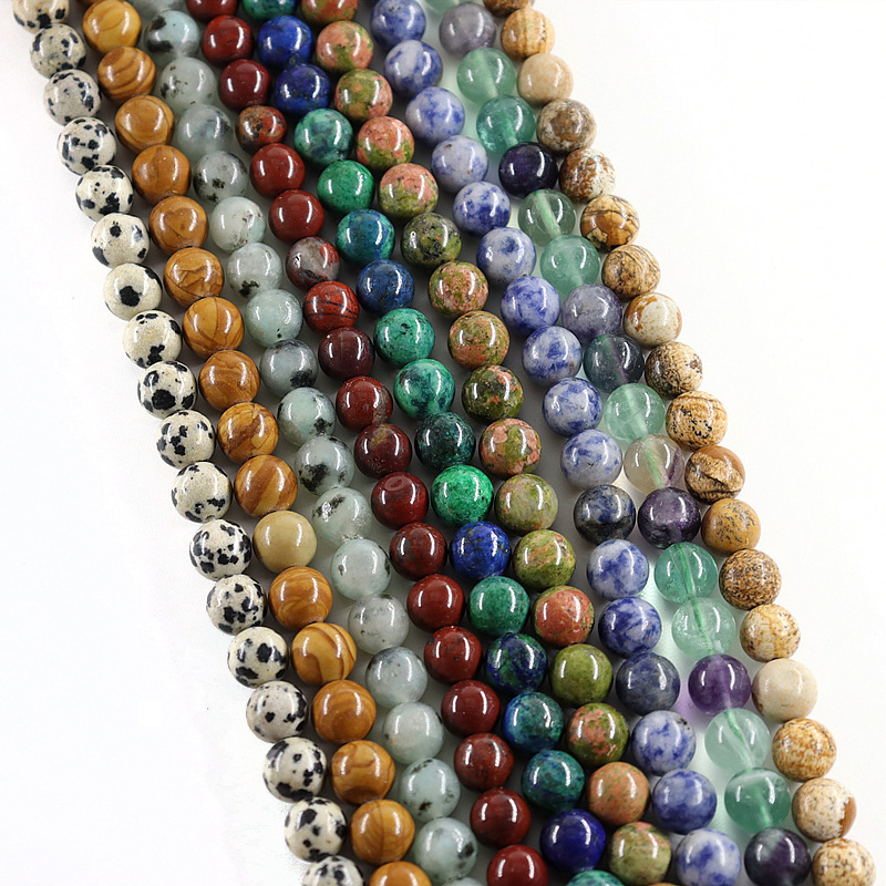 Turquoise Round Loose Bulk Natural Turquoise Beads Gemstone Bead Strands Natural Stone Beads for Jewelry Making