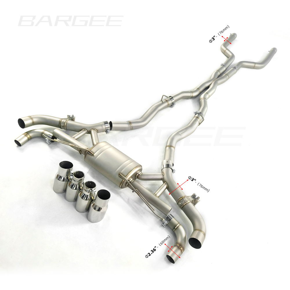 Bargee Valvetronic Titanium EXHAUST CATBACK For For BMW F95 X5M F96 X6M S63 4.4T 19~UP Titanium muffler exhaust pipes