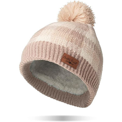 Winter Warm Outdoor Knitted Hats With Custom logo Design Unisex Adults Size 100%Acrylic Fabric Hat With Pom