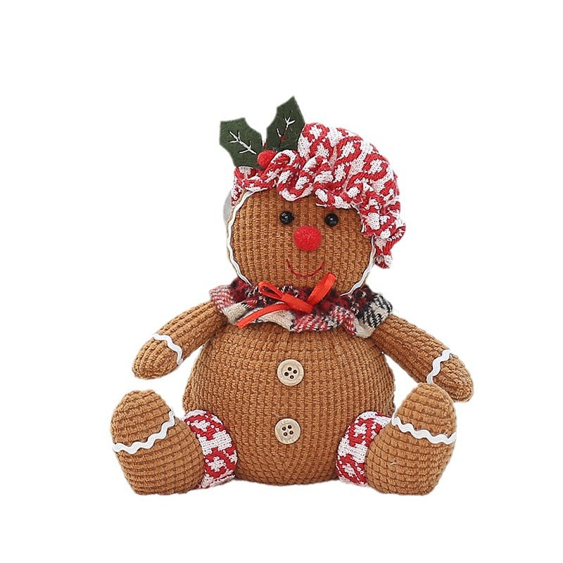 Unisex Gingerbread Man Christmas Tree Pendant Ornament Small Stock Wholesale New Year Holiday Decorations Stress Relief Unisex