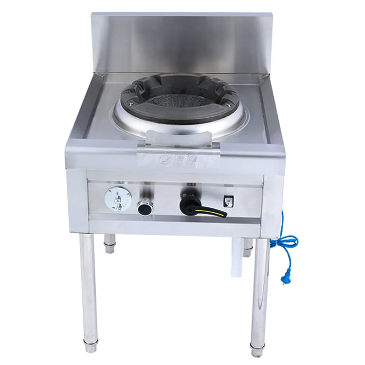 Restaurant Using Chinese Gas Range Stove Super Power Wok Burner Gas Cooker With Blower