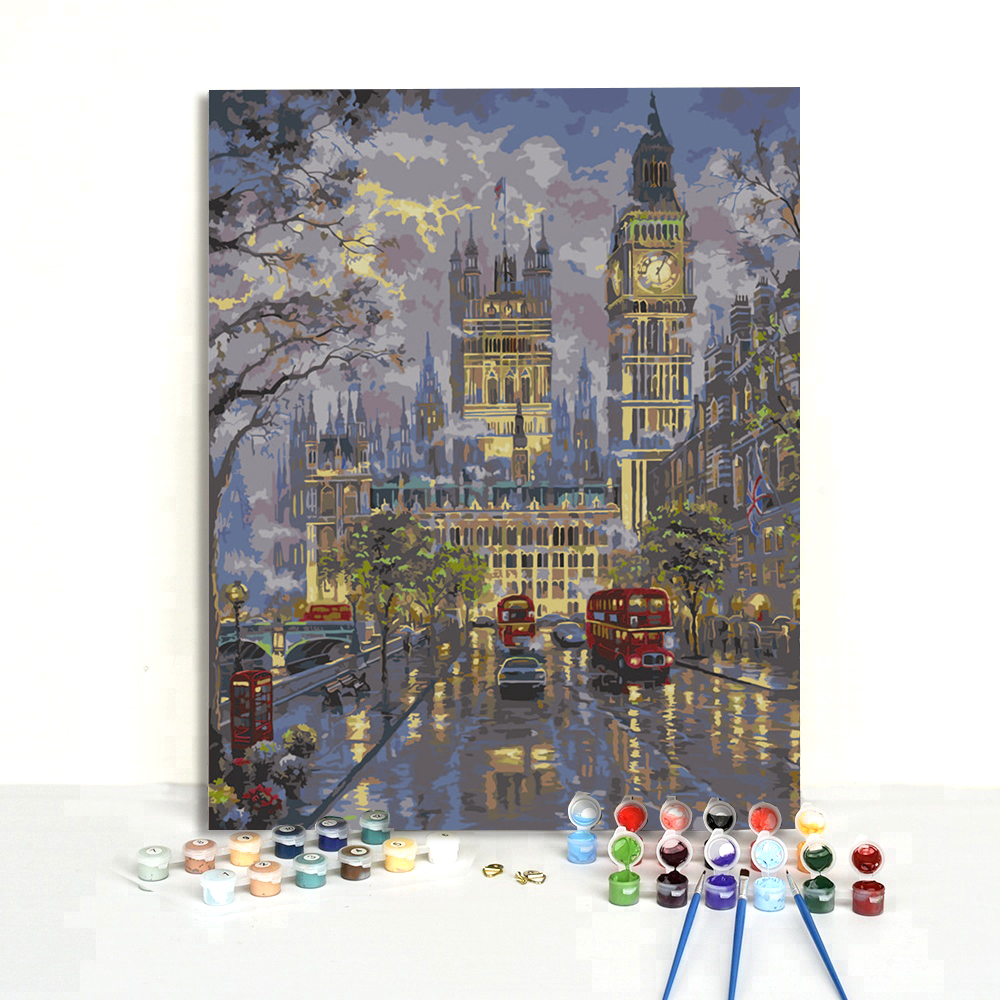 Картина по номерам на холсте «Биг-Бен-Цита», 16x20 дюймов