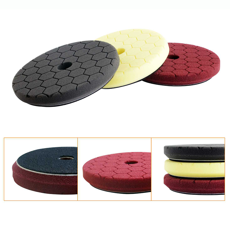 MAXXT 6" Microfiber Wax Applicator Pad Hook Loop Flat Spong Pad Set