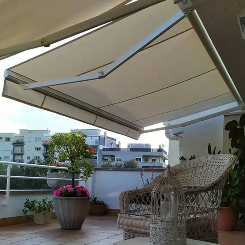 Garden Gazebo Terrace Window Awning Motorized Outdoor Full Cassette Retractable Folded Arm Aluminum Awning Canopy