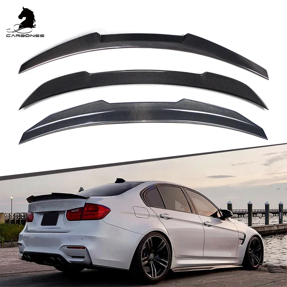 CS M4 V PSM Type Carbon Rear Trunk Lip Wing Spoiler Ducktail For BMW F30 M Sport 320i 325i F80 M3 2012-2018
