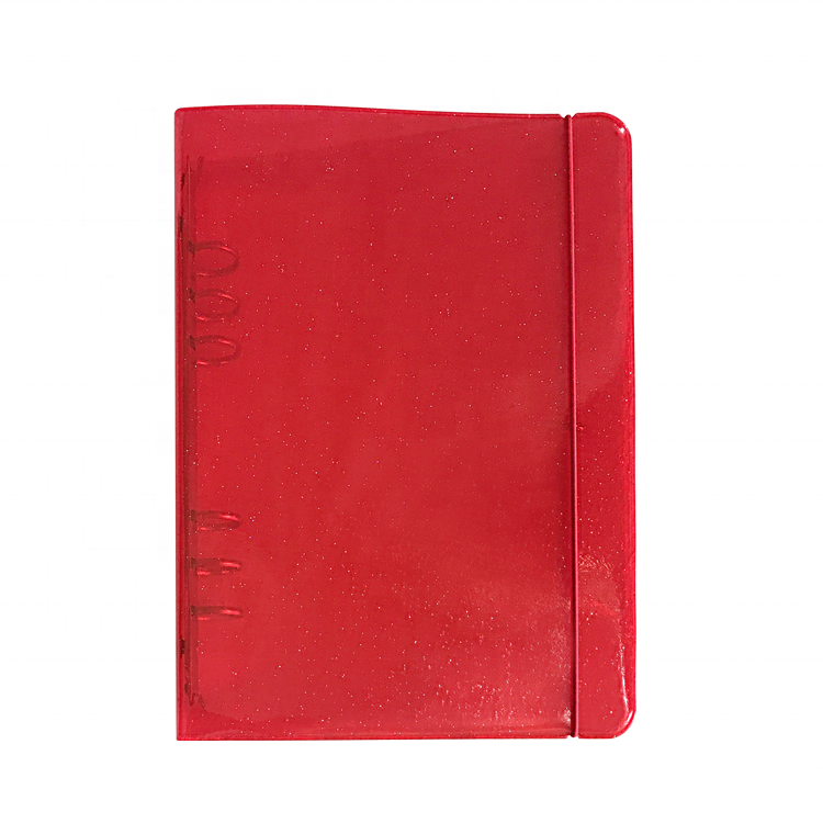 New cute candy kawaii colored transparent PVC 6 rings binder planner spiral notebooks folder stationery A5
