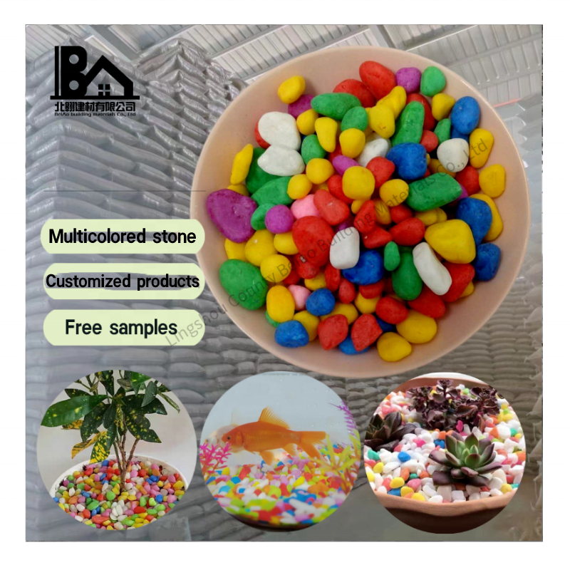 brokencolorful gravel stone color stone for garden paving stone coloured pebbles