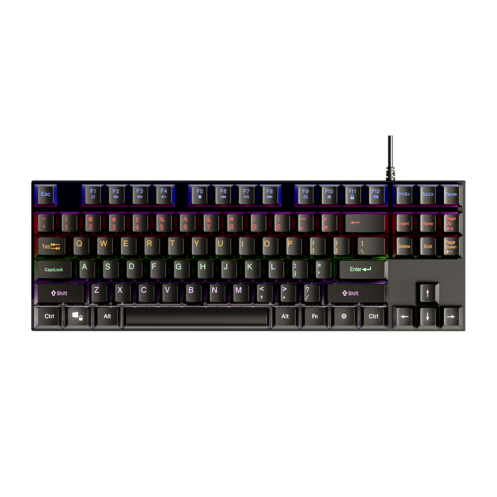 2023 TKL стандартная Механическая игровая клавиатура с подсветкой, игровая Проводная Механическая клавиатура со светодиодной подсветкой