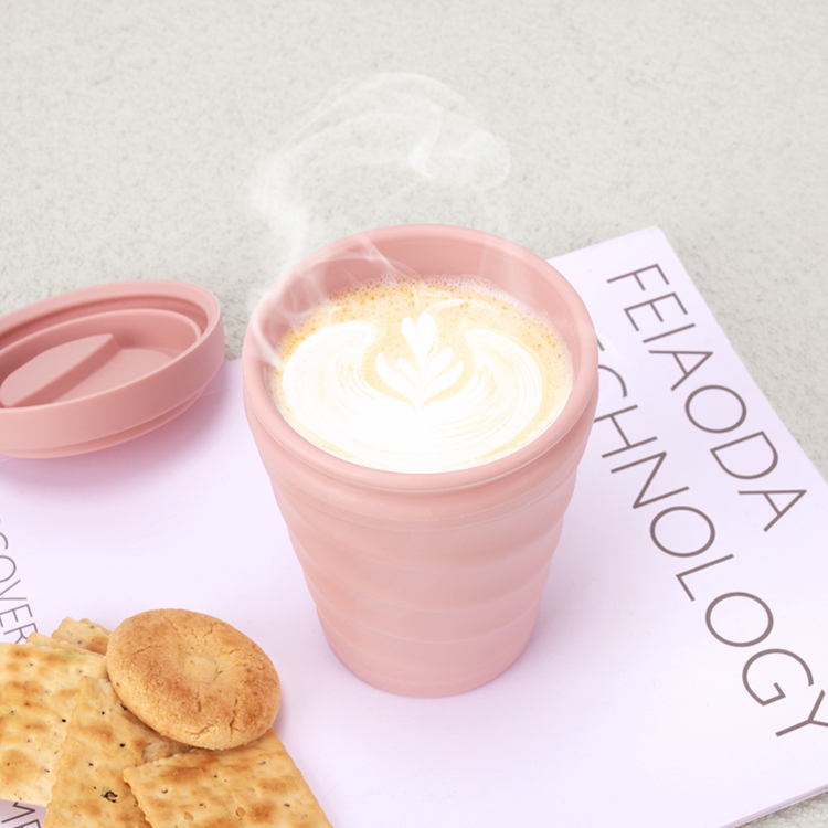 Silicone Collapsible Cup Foldable Drinking Cup Coffee Cup For Travel and Home Drinking Water