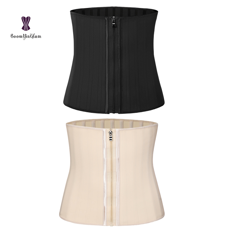 Underbust Waist Cincher Hourglass Body Shaper 25 Steel Bones Latex Fajas moldeadoras Waist Trainer Girdle With Zip and Hooks