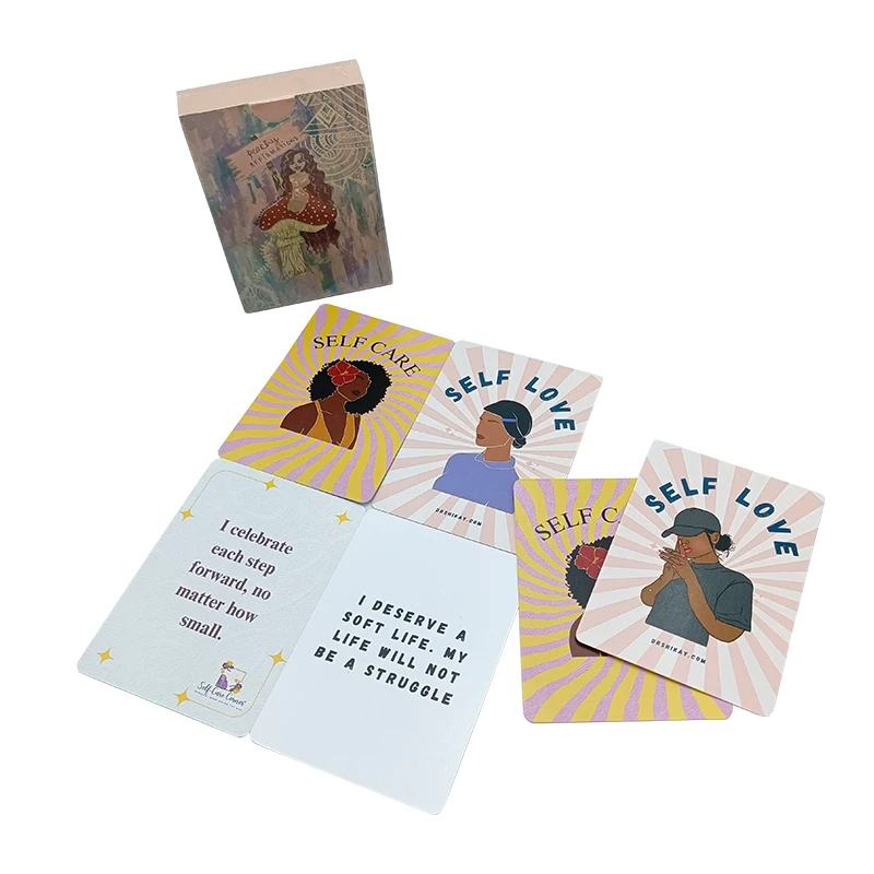 High Quality White Corepaper Affirmation Cards Daily Positive Inspirational Quotes Factory Direct Personalized Logo Printed