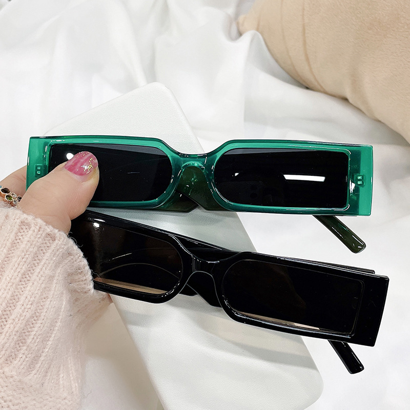 Small Rectangle Square Sun Glasses, Retro Fashion, Brand Design, Shades, UV400, Hip Hop