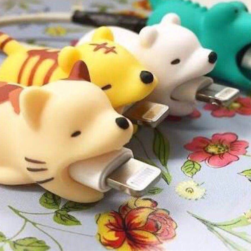 Аксессуар для мобильных телефонов милый мультяшный защитный USB-кабель Чехол поклевка в виде животного