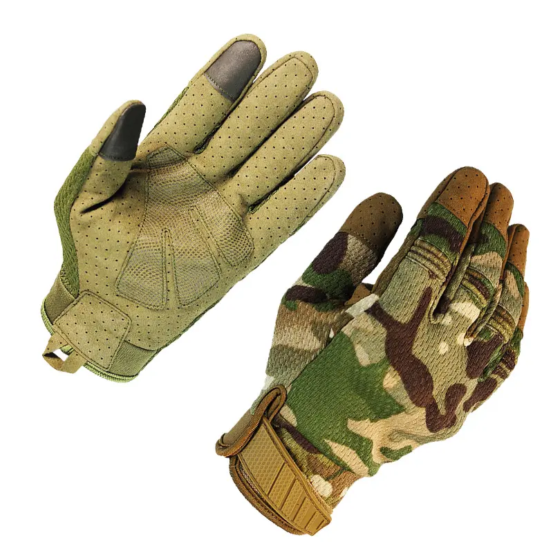 Multicam Durable Nylon Street Bike Full Finger Motorcycle Touch Screen Tactical Protection Gloves