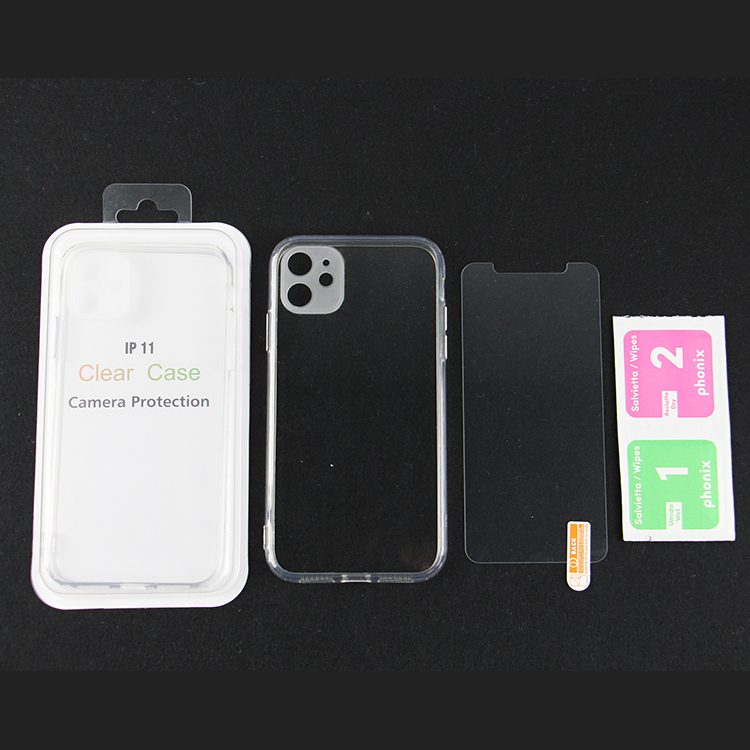 2 в 1, тпу чехол и 2.5D закаленное стекло для защиты экрана для iPhone 12 Pro