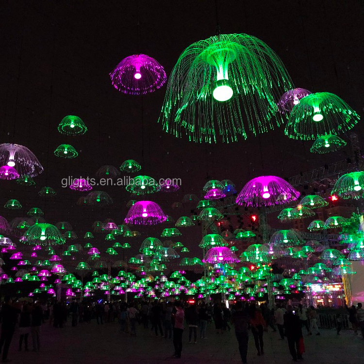 Hot sale wholesale event park garden decorative plastic outdoor lighting fiber optic light
