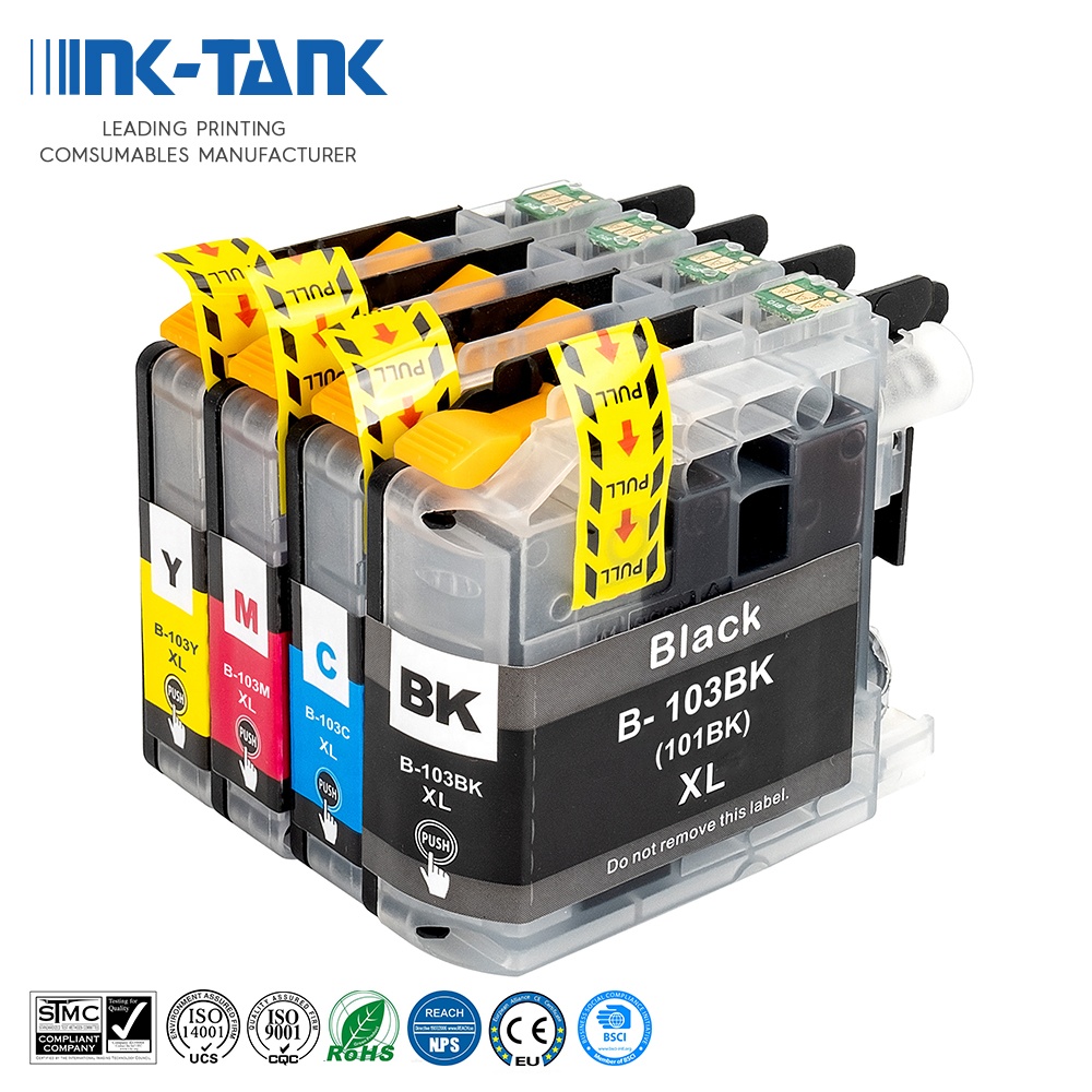 INK-TANK LC103 LC101 LC 103 101 Premium Color Compatible Ink Cartridge for Brother MFC-J497DW MFC-J650DW MFC-J6520DW Printer