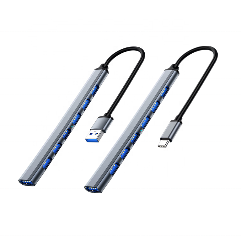 7 портов USB HUB 3,0 адаптер док-станции высокоскоростной Type C Мульти USB разветвитель адаптер OTG USB флэш накопитель для HUAWEI Xiaomi Lenovo Macbook ПК компьютер