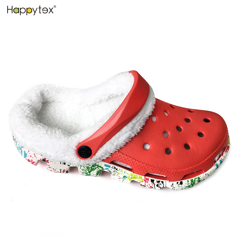 Luxury Winter Fashion Platform 2021Women's Cozy Fluffy Camouflage Printing Mens Custom Clogs 2021 For Leisure