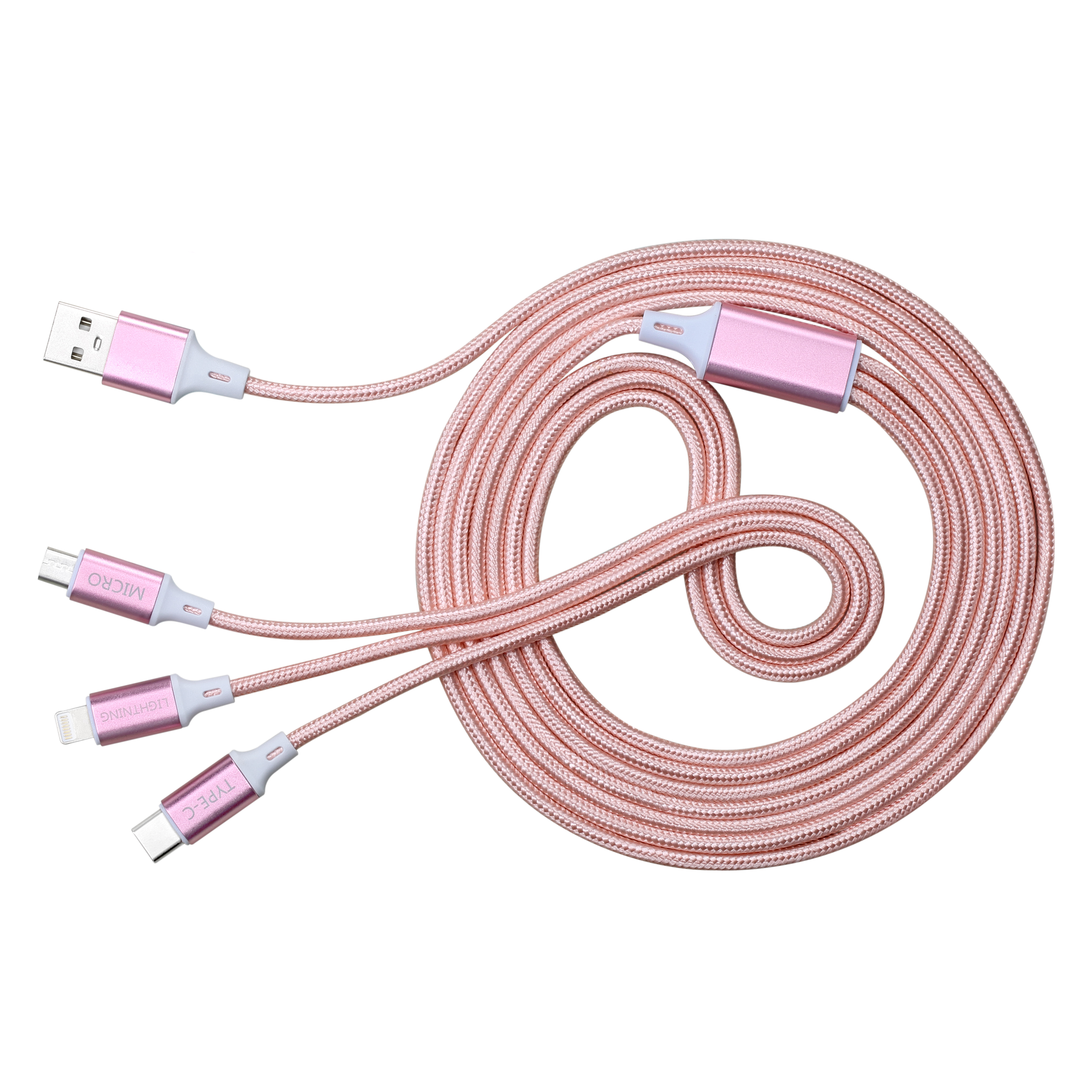 3 в 1 usb кабель для передачи данных из ПВХ с разноцветным быстрозаряжающий Кабель с разъемом Micro USB зарядное устройство для синхронизации данных и быстрой зарядки для мобильного телефона