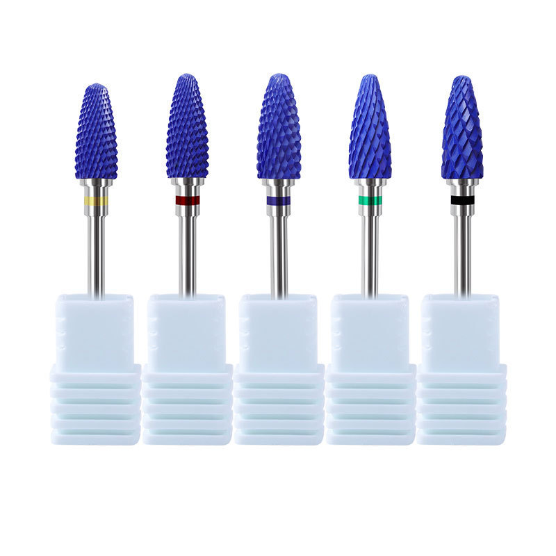 Milling Cutter Ceramic Diamond Nail Drill Bit Electric Rotary Burr Cuticle tungsten steel polishing head Drill Accessories Tool