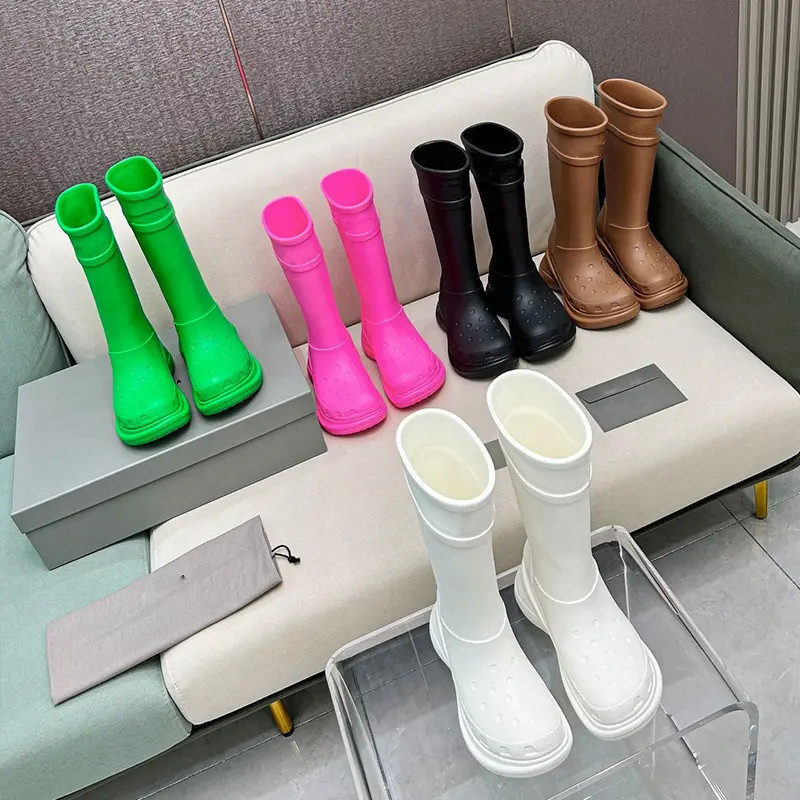 Original High Top Colorful Fashion Rubber Rain Boots Rider Chunky Men's Women's Casual Walking Sneaker Trainers Basketball Shoes