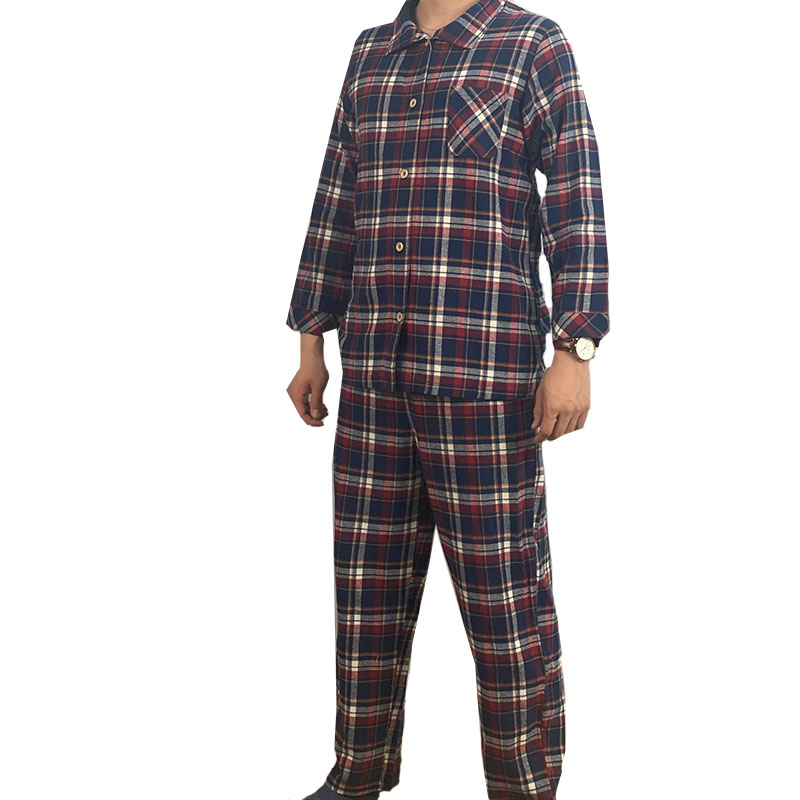 QUICK DRY Custom Men's Sleepwear Shirt Pants Pj Set hight quality pyjamas cotton pajamas for Men