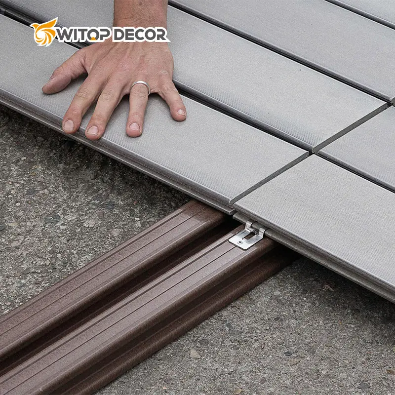 skin-friendly outdoor Wood Plastic composite Deck boards wood texture flooring cheap artificial hardwood lumber wpc decking