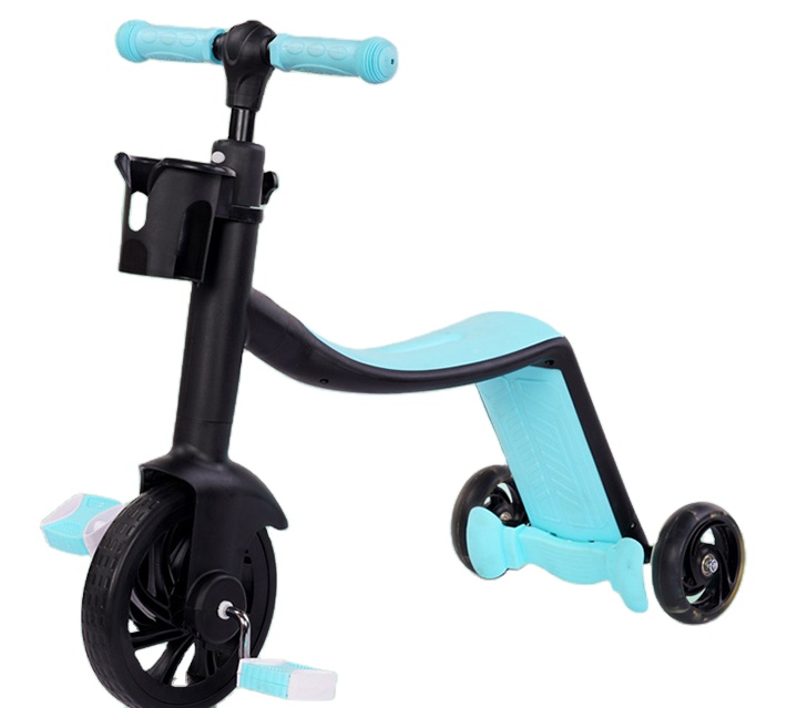3 Wheels Kids Foot Toys Scooter Red Blue Body Outdoor Kick Scooters with Seat